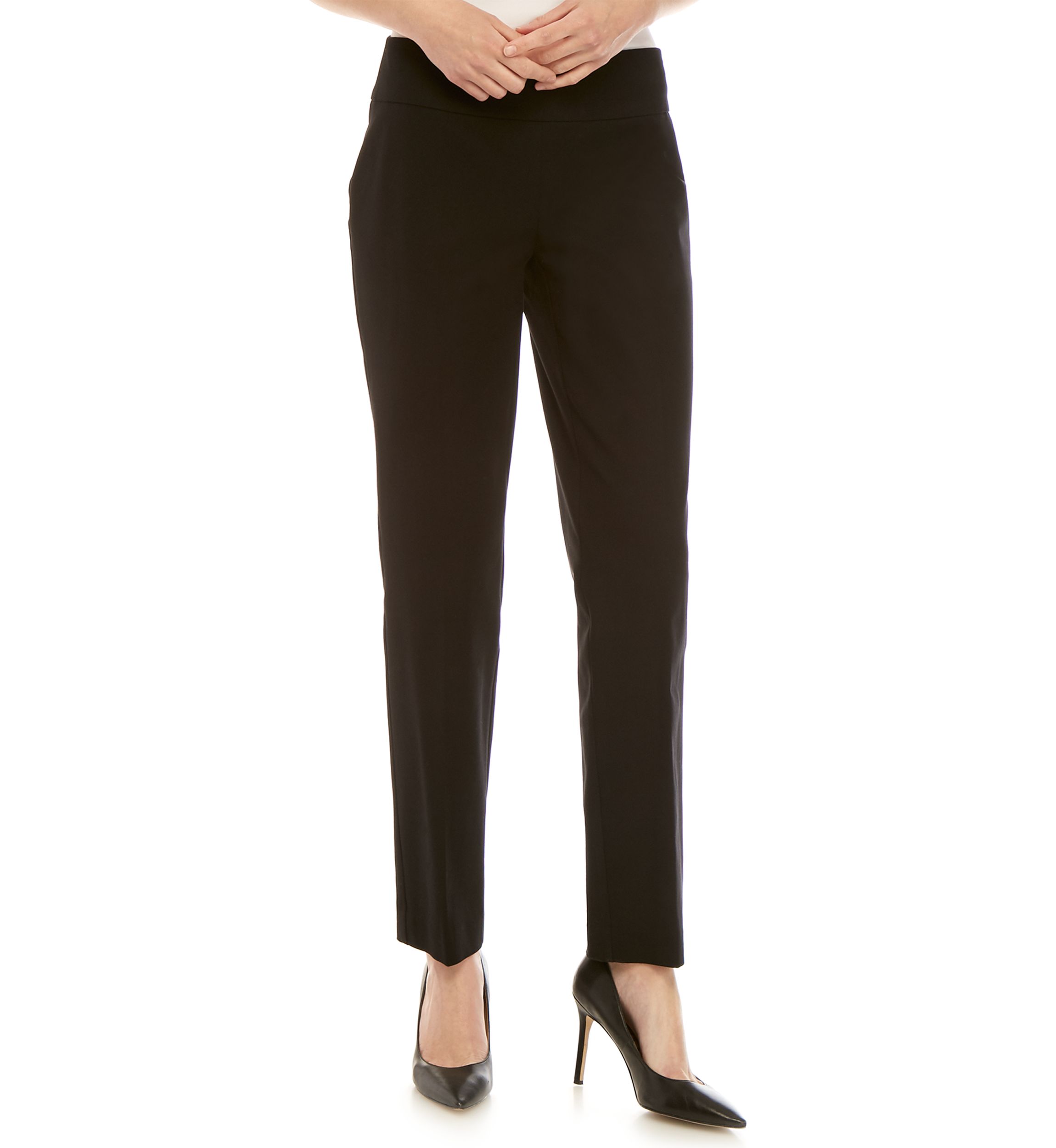 Ashley Bi Stretch Straight Leg Pull On Pants 