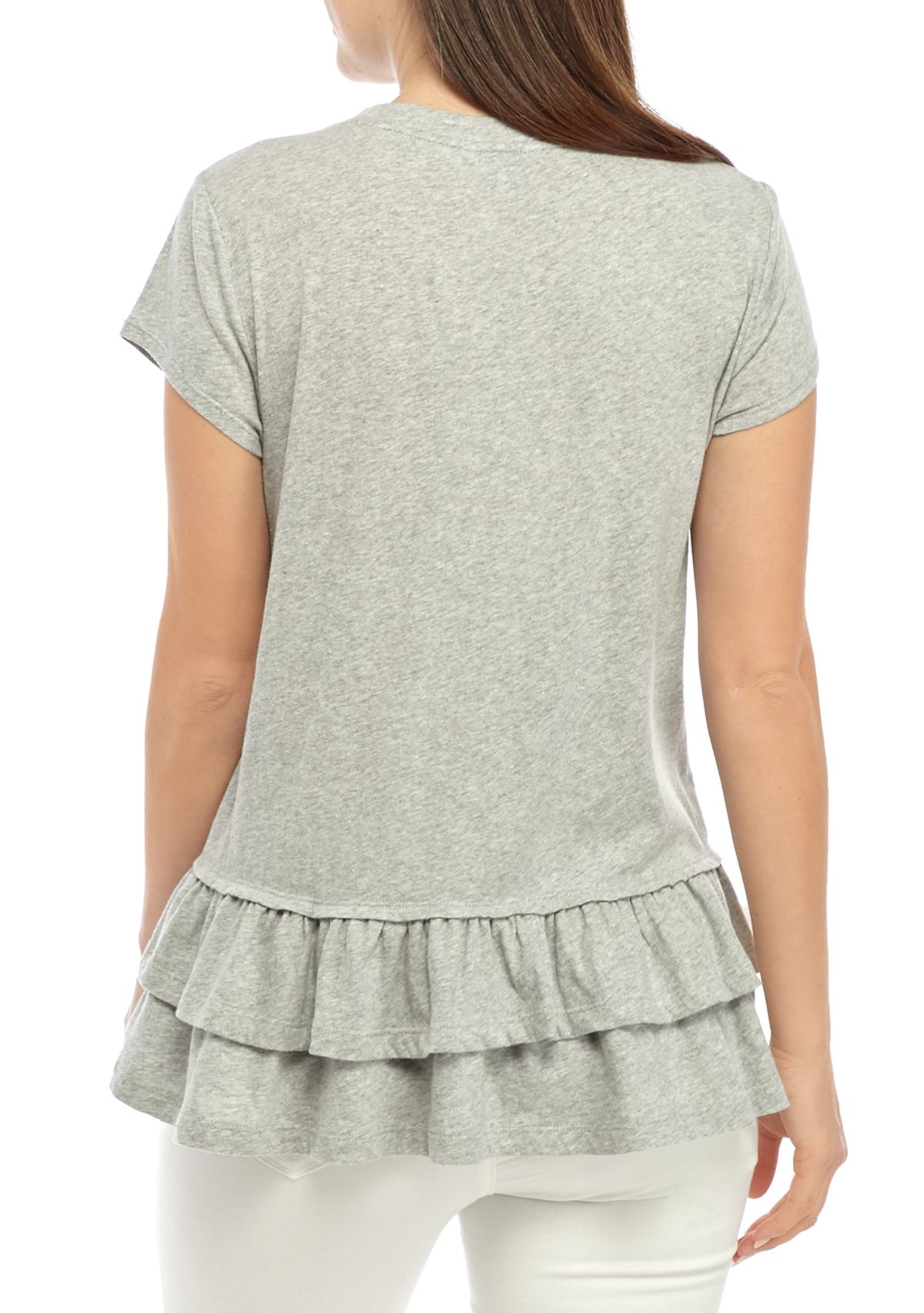 Womens Short Sleeve Tiered Top 