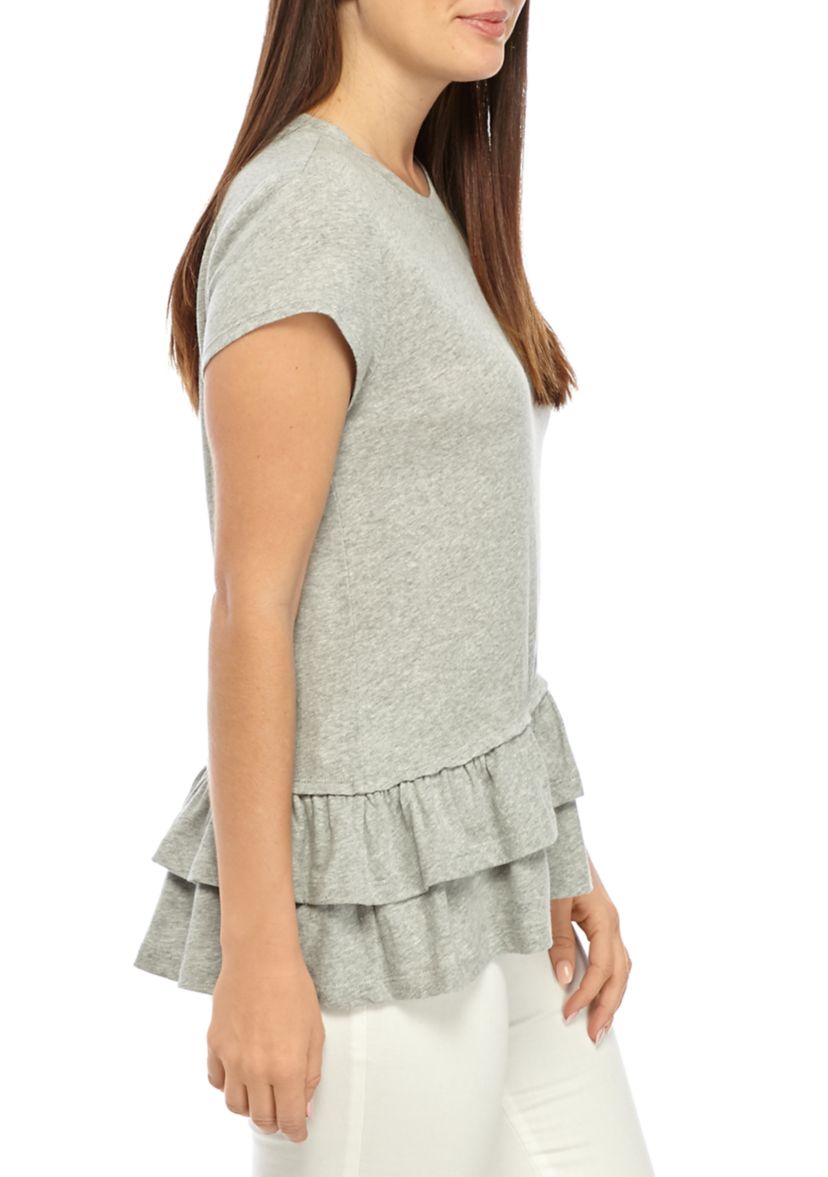 Womens Short Sleeve Tiered Top 