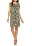 Womens Sleeveless Flutter Shoulder Printed Dress