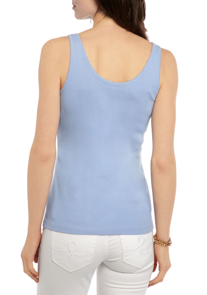 Womens Sleeveless Scoop Neck Tank