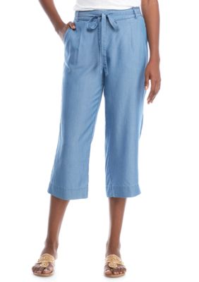 Crown & Ivy™ Woven Wide Leg Crop Pant | belk