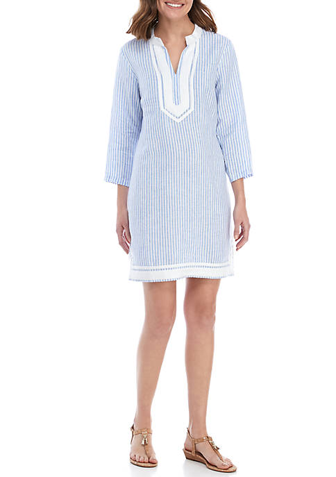 Crown & Ivy™ 3/4 Sleeve Striped Kurta Dress | belk