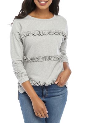 ruffle long sleeve t shirt