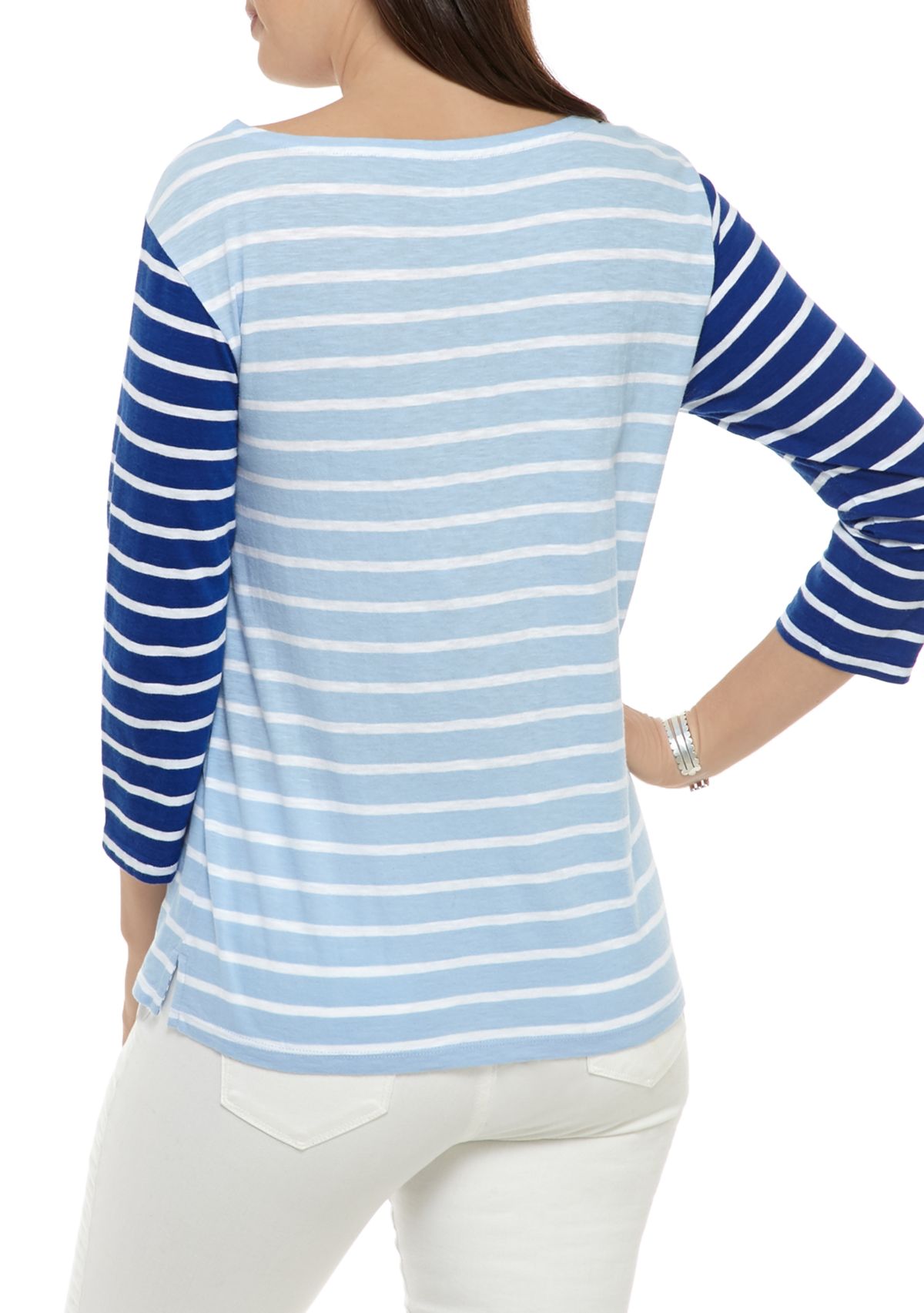 Stripe Boat Neck Top