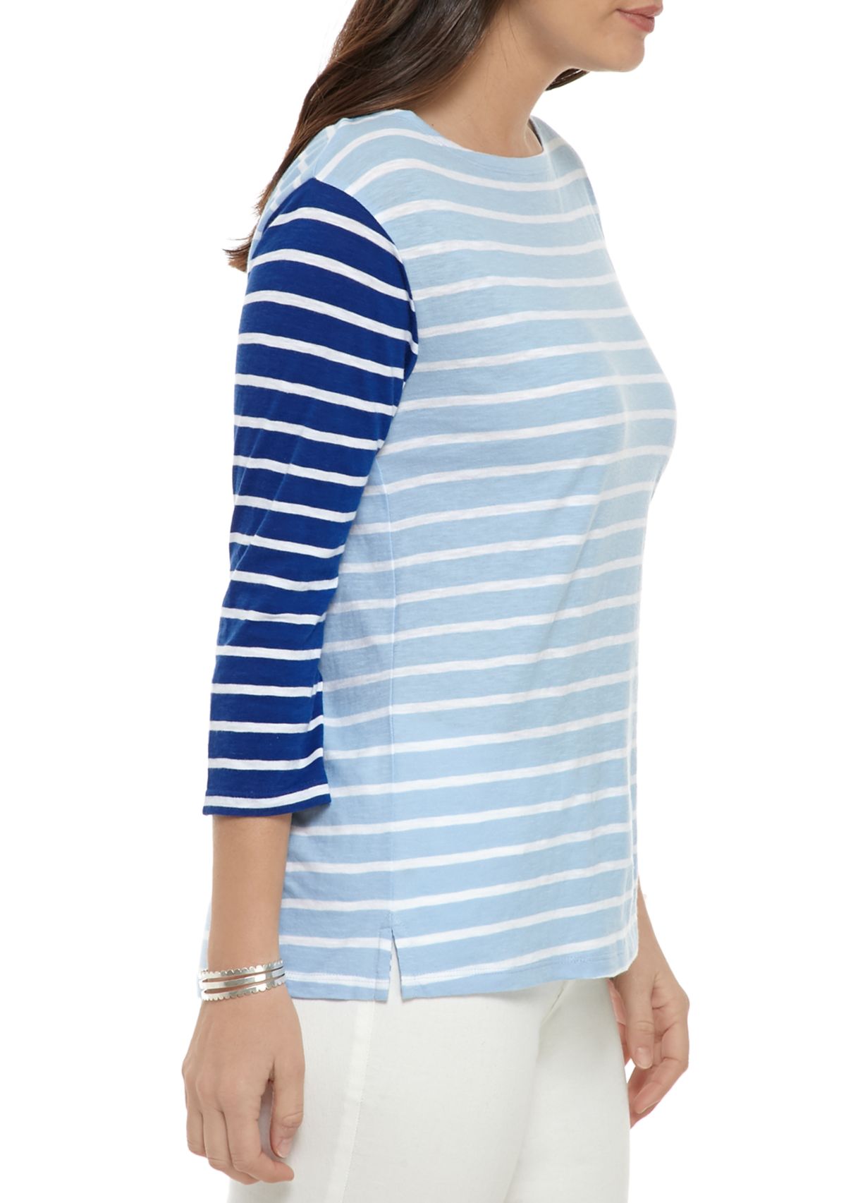 Stripe Boat Neck Top