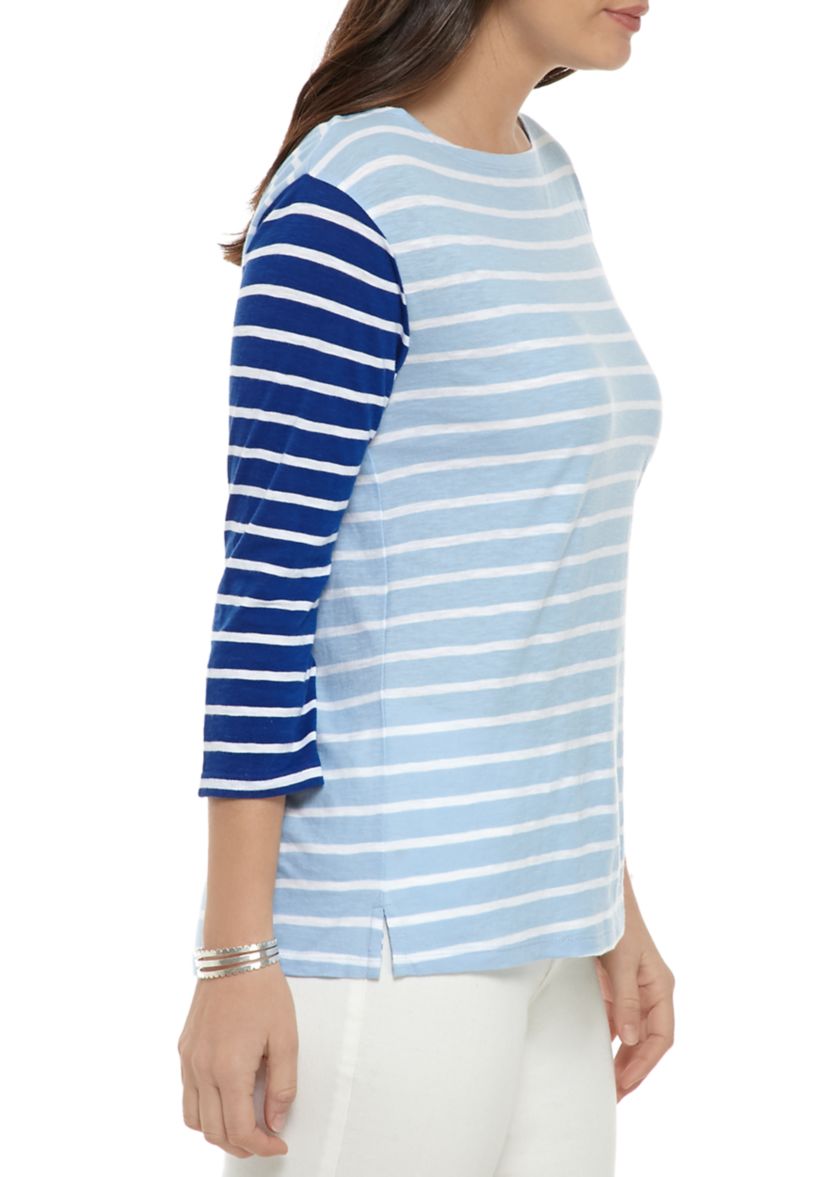 Stripe Boat Neck Top