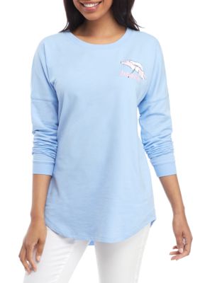 Crown & Ivy™ Long Sleeve Printed Sweeper | belk