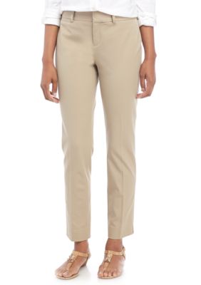 Crown & Ivy™ Women's Cary Bi Stretch Fly Front Pants | belk