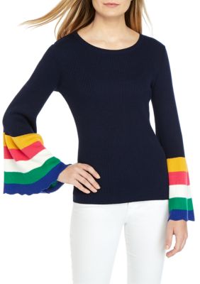 monrow color block sweater