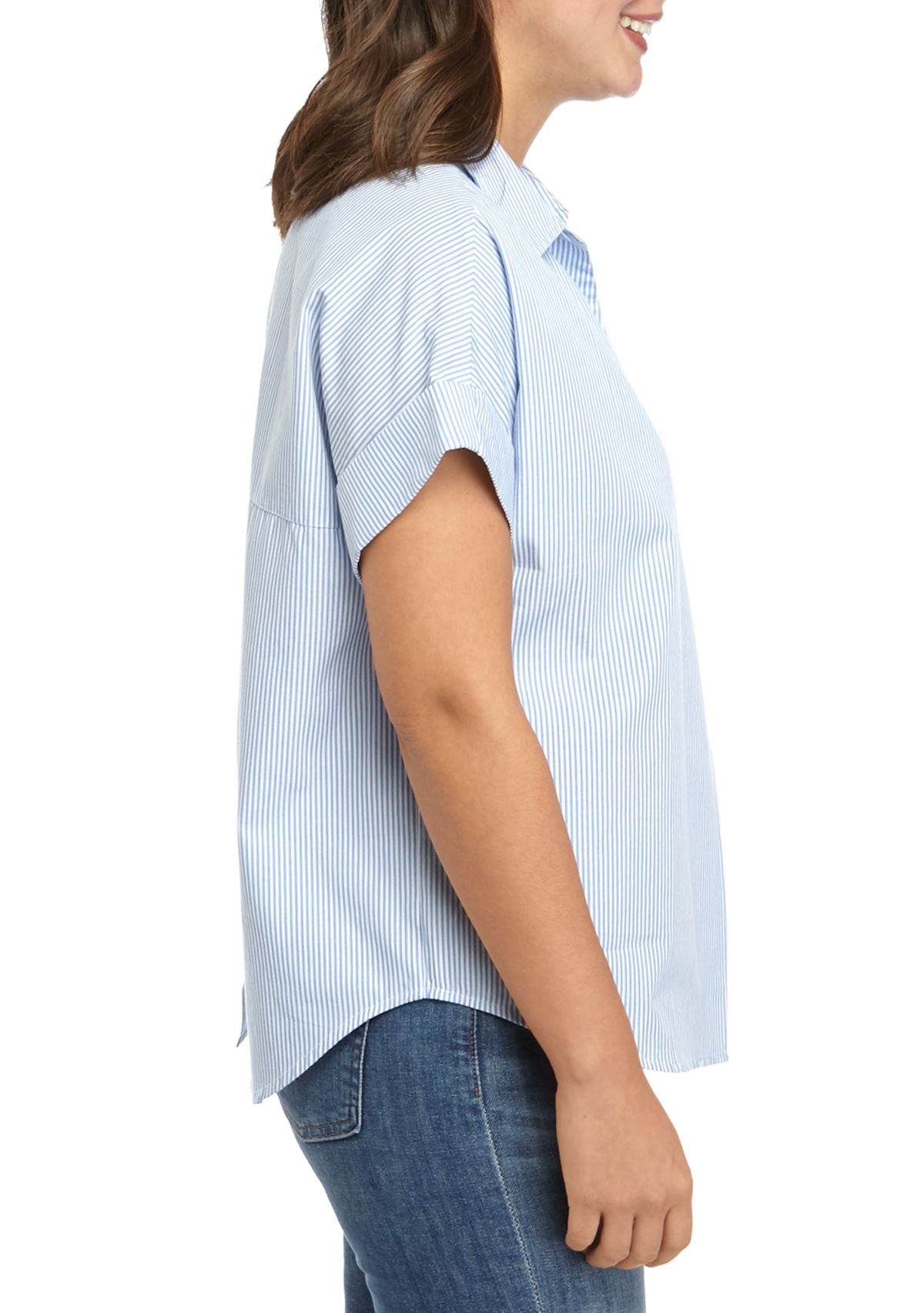 Womens Short Sleeve Pop Over Top