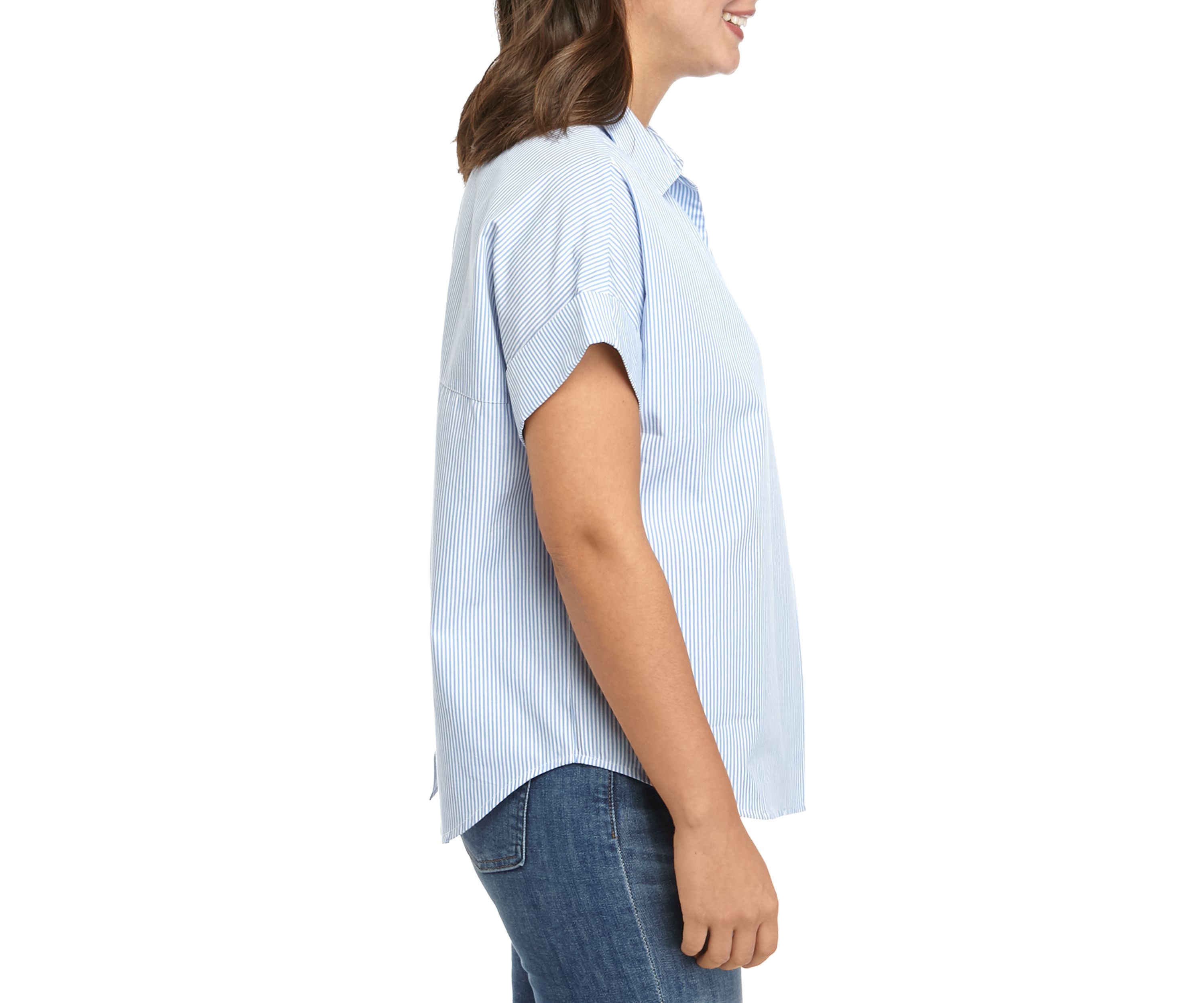 Womens Short Sleeve Pop Over Top