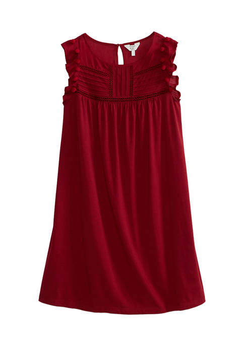 Crown & Ivy™ Petite Ruffled Sleeveless Dress
