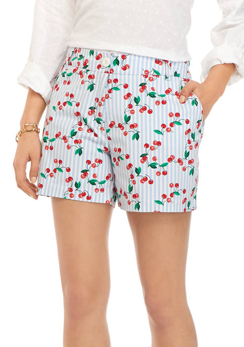 Crown & Ivy™ Petite Printed Yarn Dyed Shorts