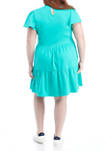 Plus Size Short Sleeve Tiered Dress