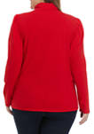 Plus Size Long Sleeve Ruched Turtleneck Top