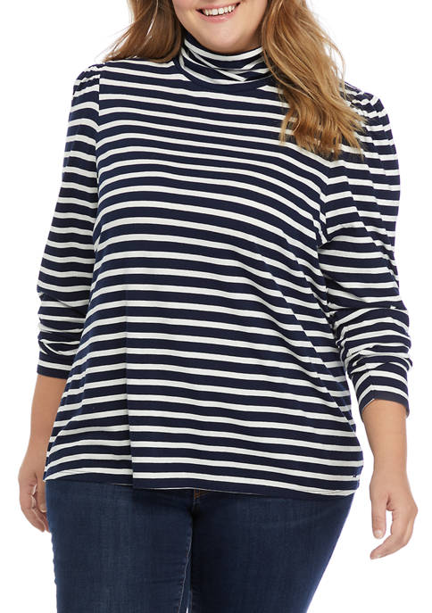 Crown & Ivy™ Plus Size Long Sleeve Ruched