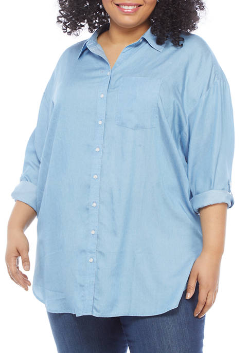 Crown & Ivy™ Plus Size High Low Tunic