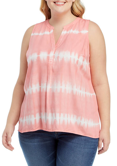 Crown & Ivy™ Plus Size Sleeveless Peasant Top