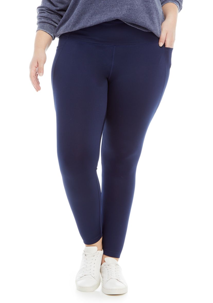 Plus Size Solid Leggings 