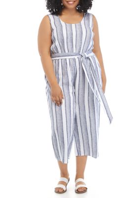 plus size linen jumpsuit