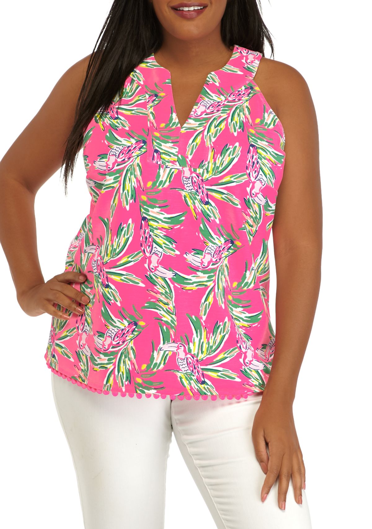 Plus Size Halter Neck Tank Top