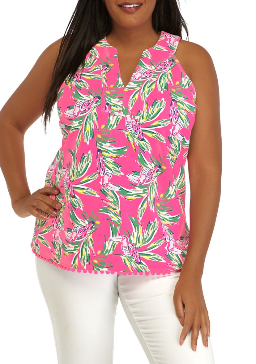 Plus Size Halter Neck Tank Top
