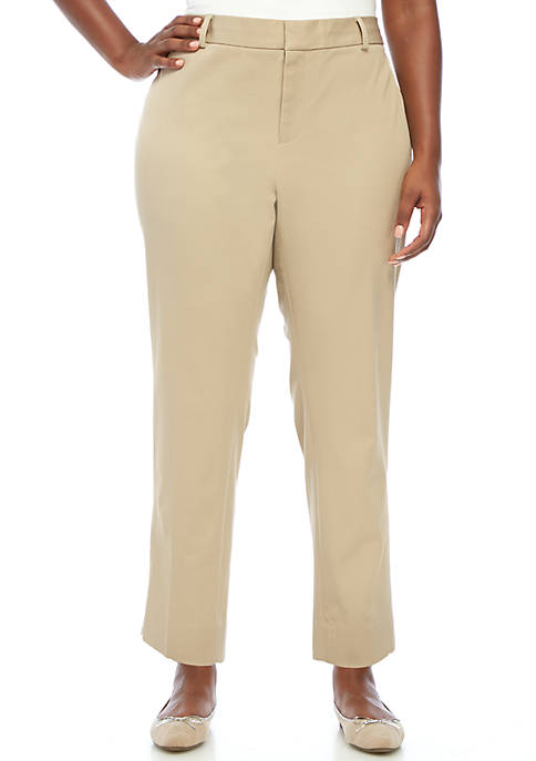 Plus Size Cary Fly Front Bi-Stretch Pants