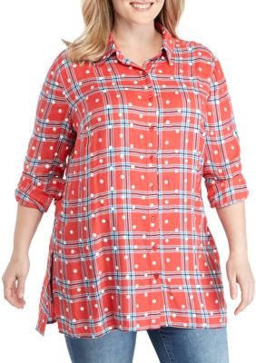 belk plus size tunic tops