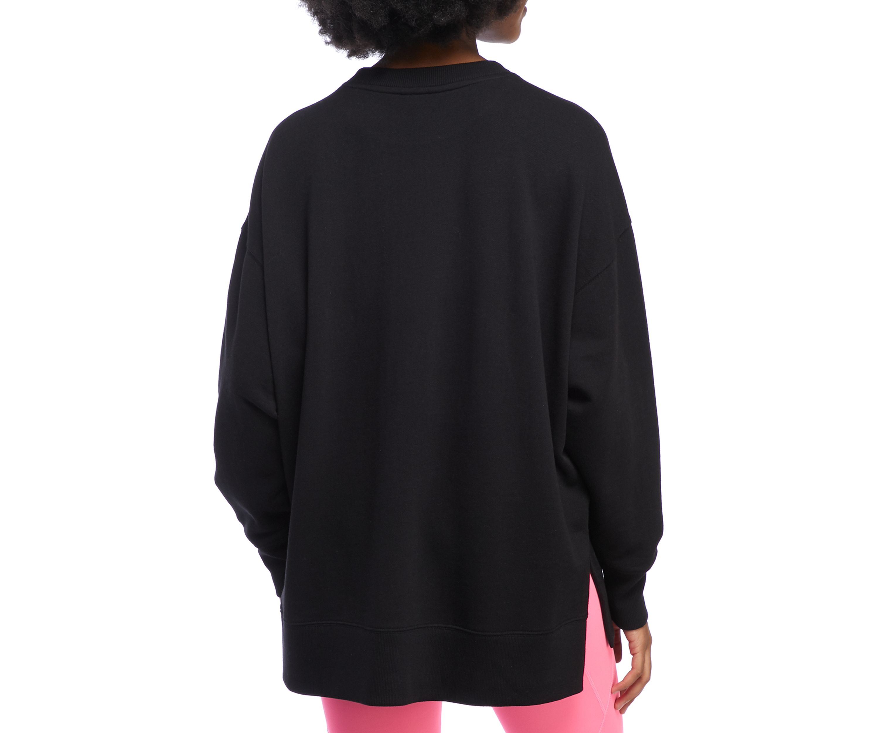 Womens Drop Shoulder Sleeve Graphic Sweeper Pullover