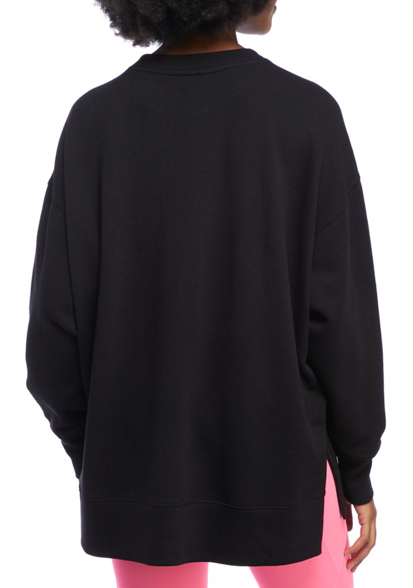 Womens Drop Shoulder Sleeve Graphic Sweeper Pullover