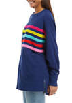 Long Sleeve Striped Sweeper Top