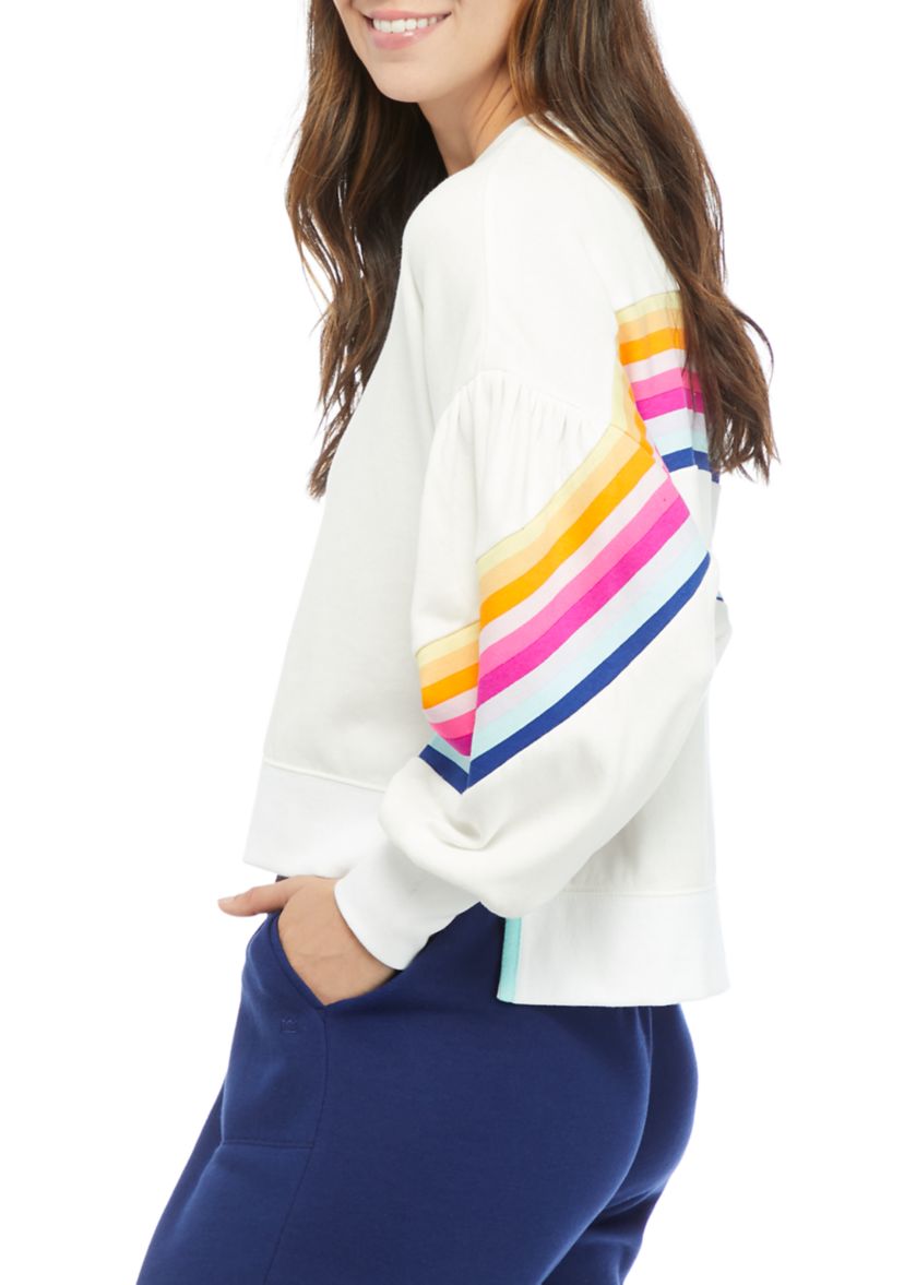 Womens Drop Shoulder Cropped Sweatshirt