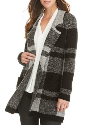New Directions® Petite Plaid Coatigan | belk