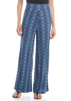 New Directions® GEO Print Fold-Over Waist Wide Leg Pants | belk