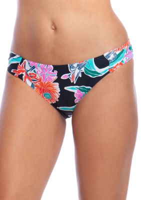 Trina Turk Algeri Hipster Bikini Bottom Nero/Bianco - Nuovo Con Etichette TT7CE93