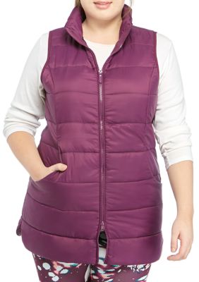 womens puffer vest plus size