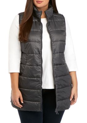 ZELOS Plus Size Long Puffer Vest | belk