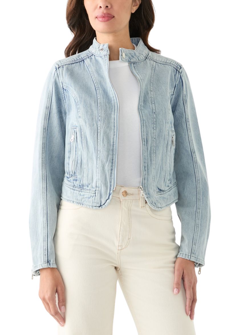Womens Zip Up Denim Jacket