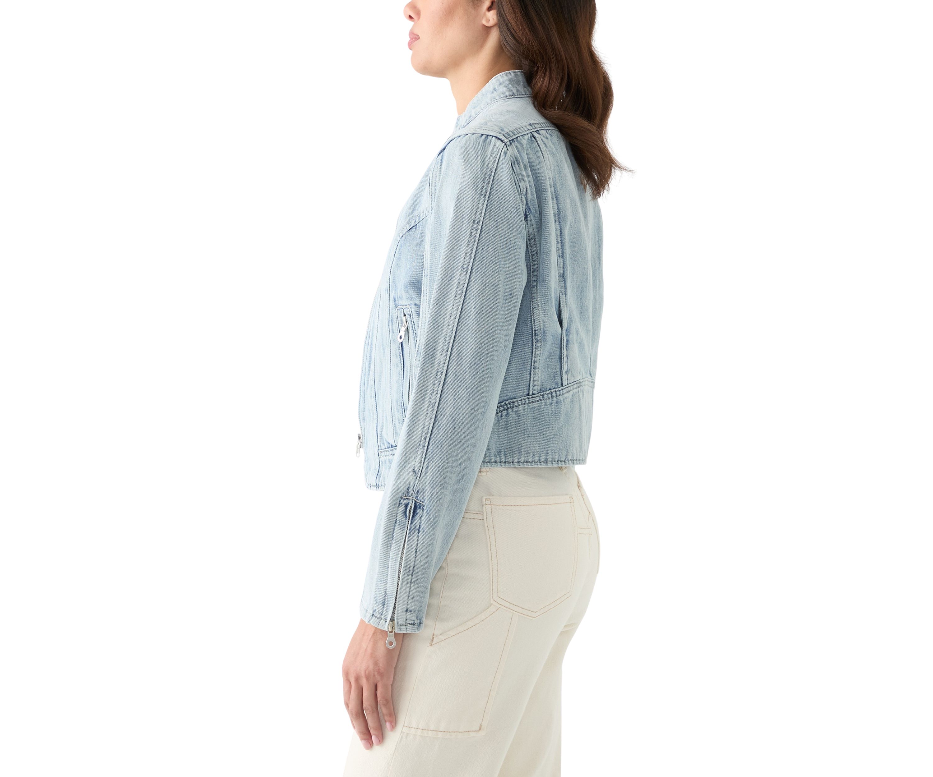 Womens Zip Up Denim Jacket