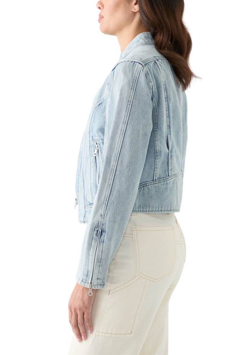 Womens Zip Up Denim Jacket