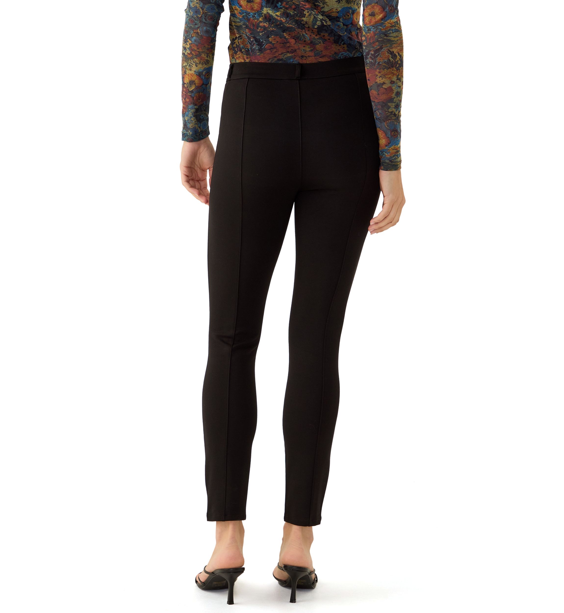 Womens Fly Front Ponte Pants