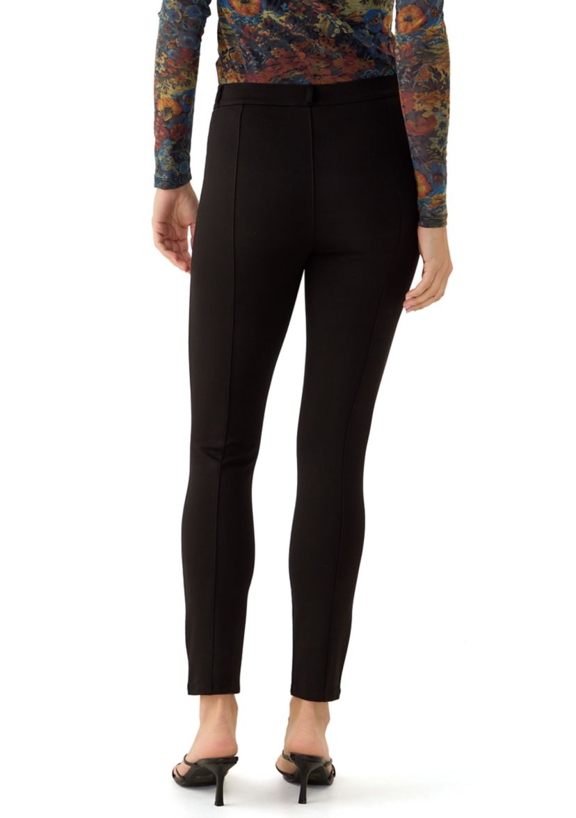 Womens Fly Front Ponte Pants