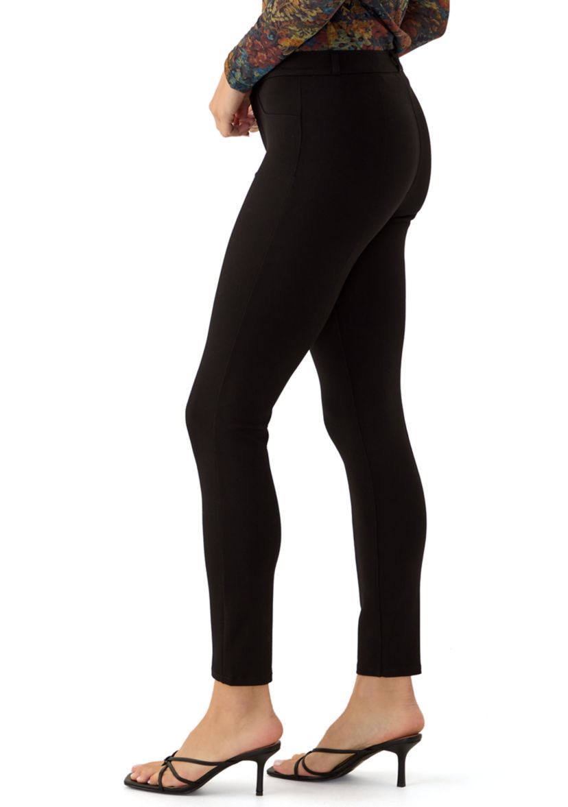 Womens Fly Front Ponte Pants