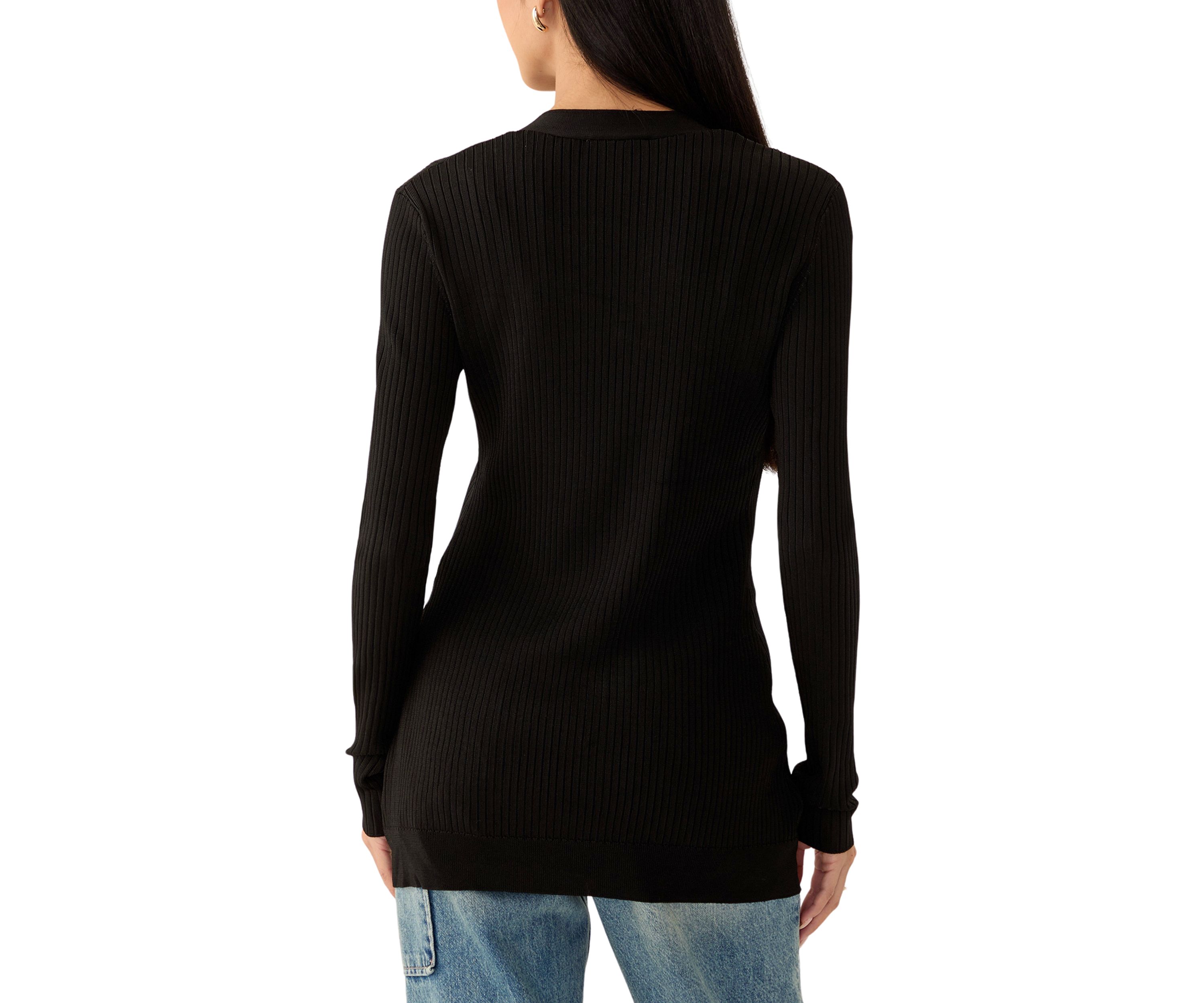 Womens Knit V-Neck Button Front Cardigan