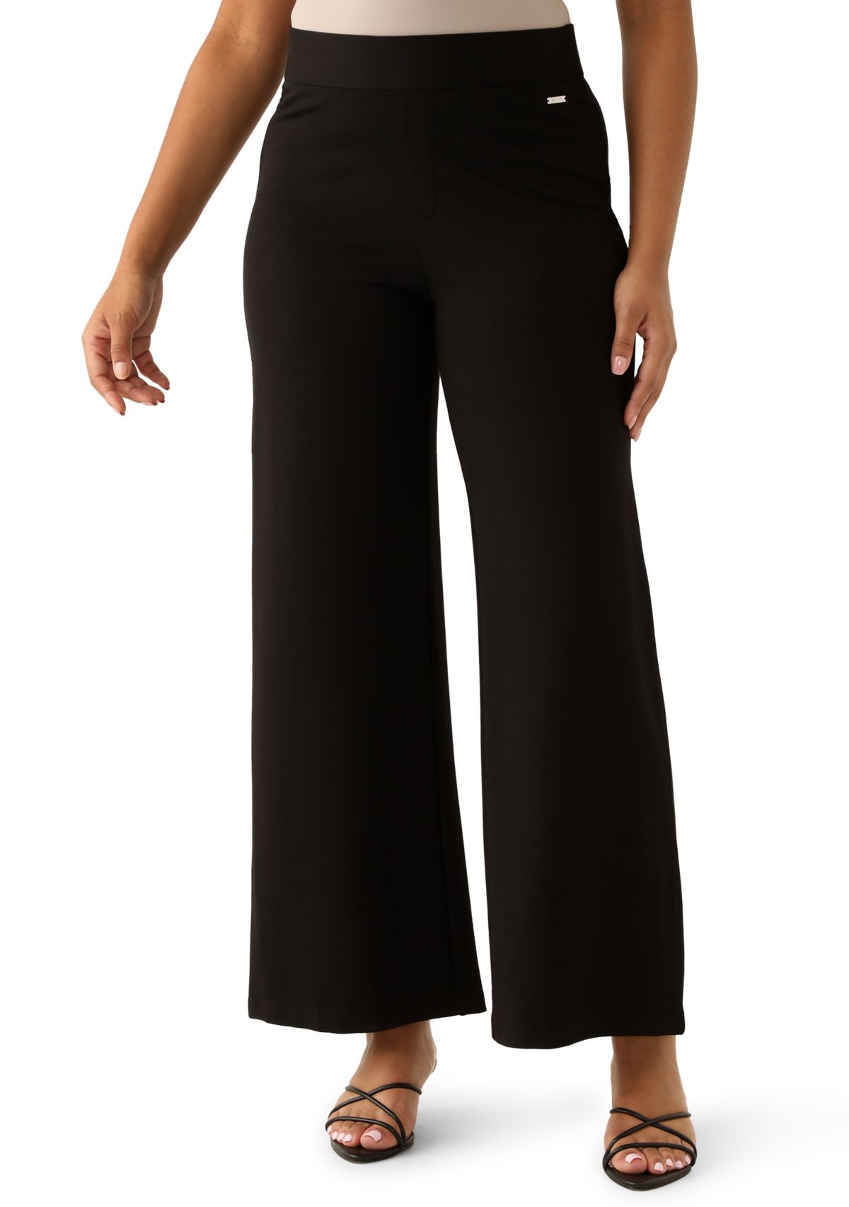Womens Pull On Wide Leg Pants