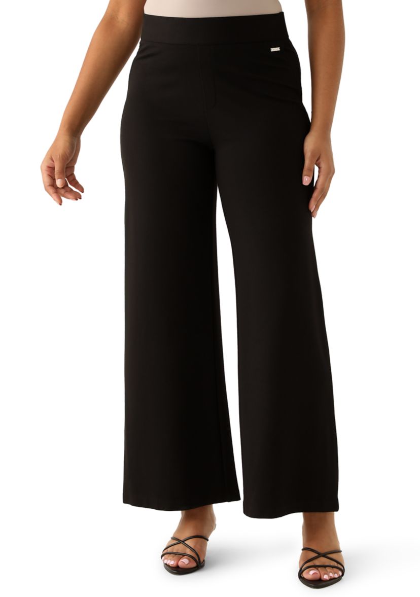 Womens Pull On Wide Leg Pants