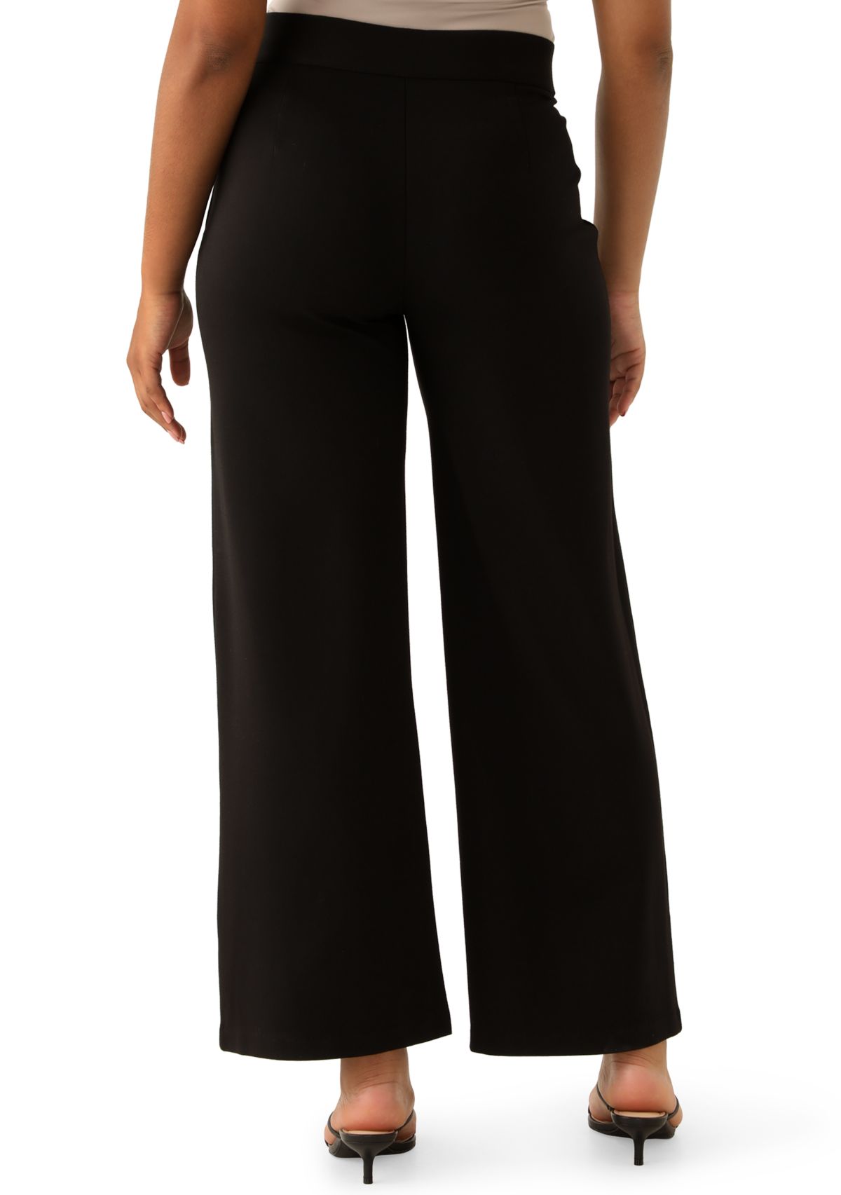 Womens Pull On Wide Leg Pants