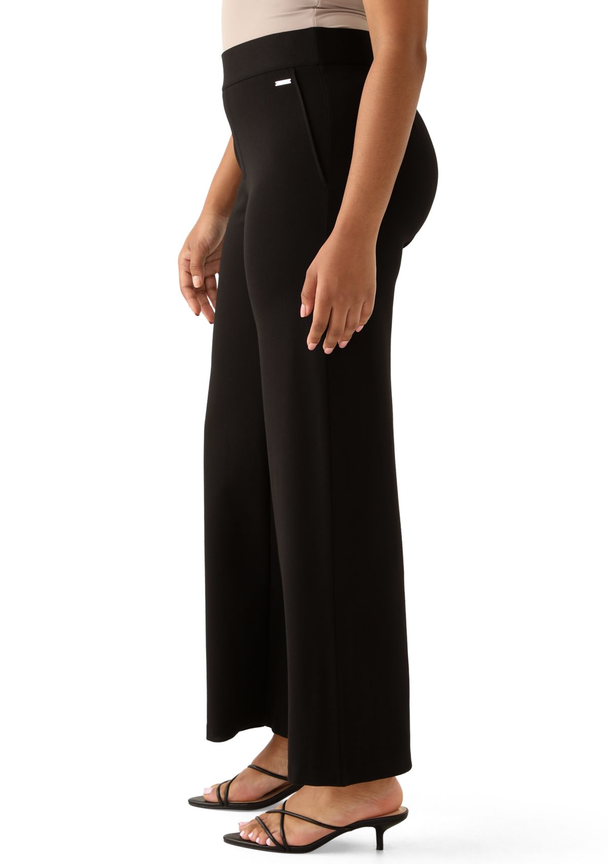 Womens Pull On Wide Leg Pants