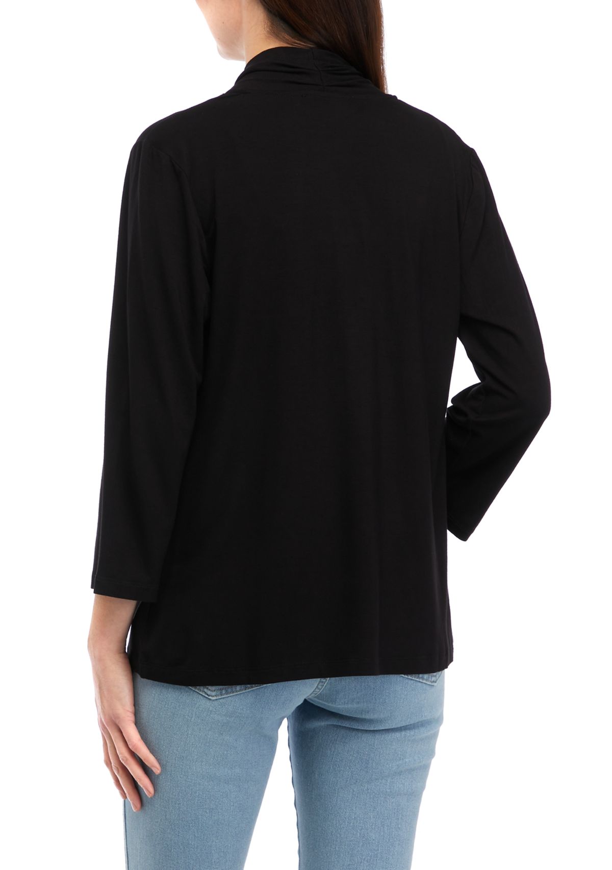 Womens 3/4 Sleeve Open Front Cardigan